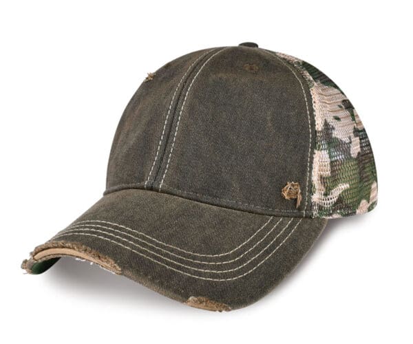 ODM Distressed 6 Panel Hat - Image 3