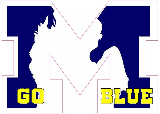 M Go Blue State DECAL